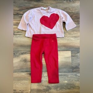 GAP Baby Heart Outfit, toddler size 2T